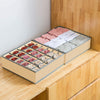 Set of 2 Fabric Drawer Organizer Divider Storage Boxes for Storing Socks, Underwear, Ties, Scarves (Beige) from Deals499 at Deals499