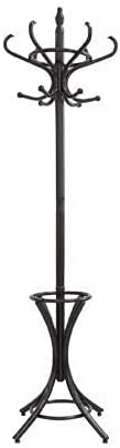 CARLA HOME Brown Coat Rack with Stand Wooden Hat and 12 Hooks Hanger Walnut tree Deals499