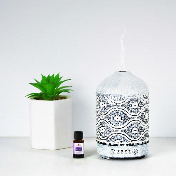 activiva 100ml Metal Essential Oil and Aroma Diffuser-Vintage White Deals499