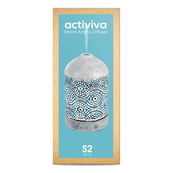 activiva 100ml Metal Essential Oil and Aroma Diffuser-Vintage White Deals499