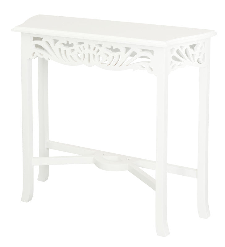 Sierra Carved Sofa Table (White) Deals499
