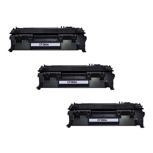 Compatible Premium 3 x 80A Toner Cartridge CF280A - for use in HP Printers Deals499