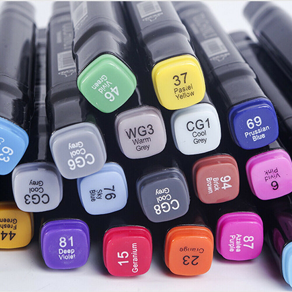 80 Colors Marker Pen Set Dual Headed Graphic Artist Sketch Copic Markers Deals499