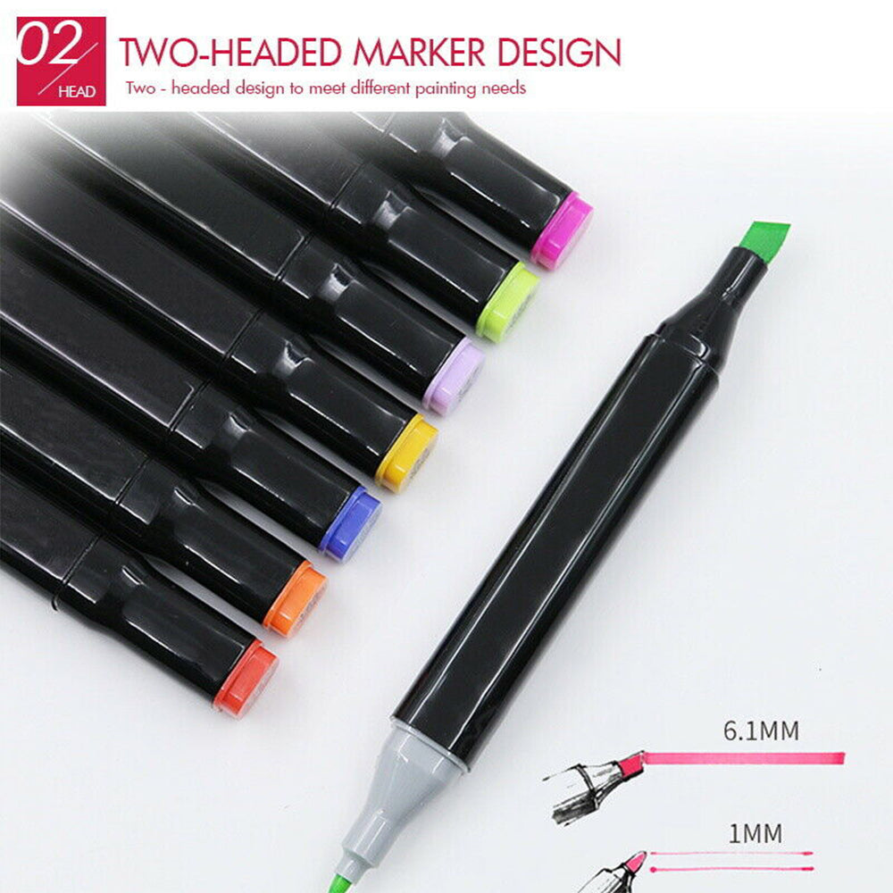 80 Colors Marker Pen Set Dual Headed Graphic Artist Sketch Copic Markers Deals499