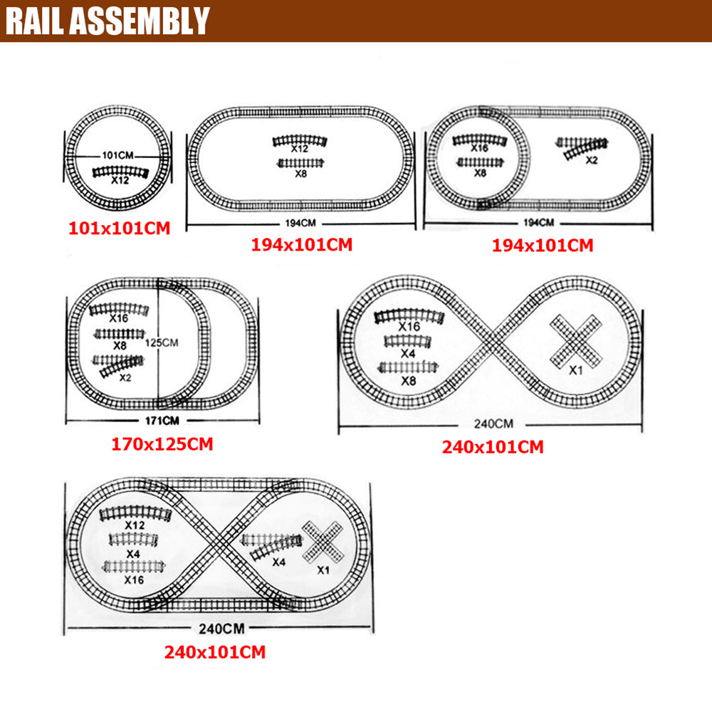 Electric Large Classic Train Set Rail Track Carriages Kids Vehicle Toy Gift Deals499