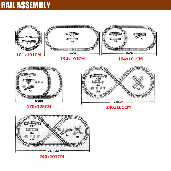 Electric Large Classic Train Set Rail Track Carriages Kids Vehicle Toy Gift Deals499