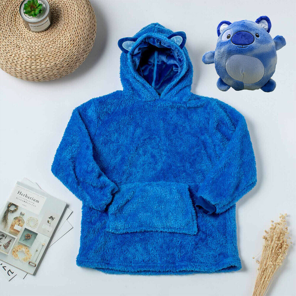 Kids Comfy Blanket Hoodie Ultra Plush Giant Sweatshirt Huggle Fleece Warm Hooded Deals499