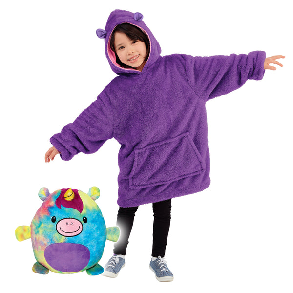 Kids Comfy Blanket Hoodie Ultra Plush Giant Sweatshirt Huggle Fleece Warm Hooded Deals499