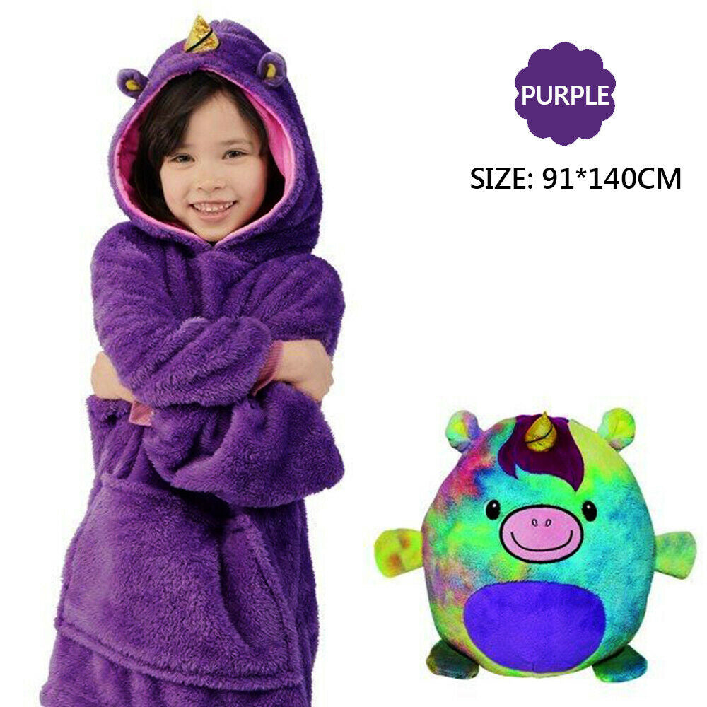 Kids Comfy Blanket Hoodie Ultra Plush Giant Sweatshirt Huggle Fleece Warm Hooded Deals499