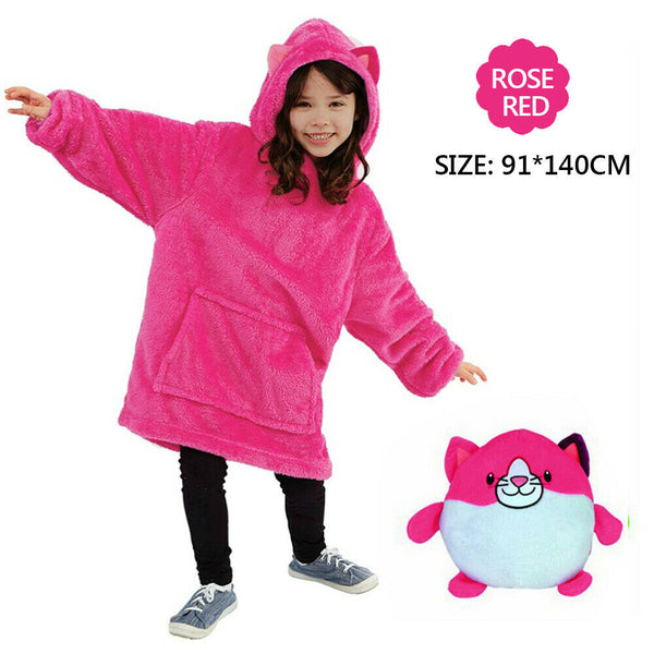 Kids Comfy Blanket Hoodie Ultra Plush Giant Sweatshirt Huggle Fleece Warm Hooded Deals499