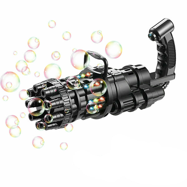 Gatling Bubble Gun Summer Soap Water Bubble Machine Kids Toys With Light Music Black Deals499