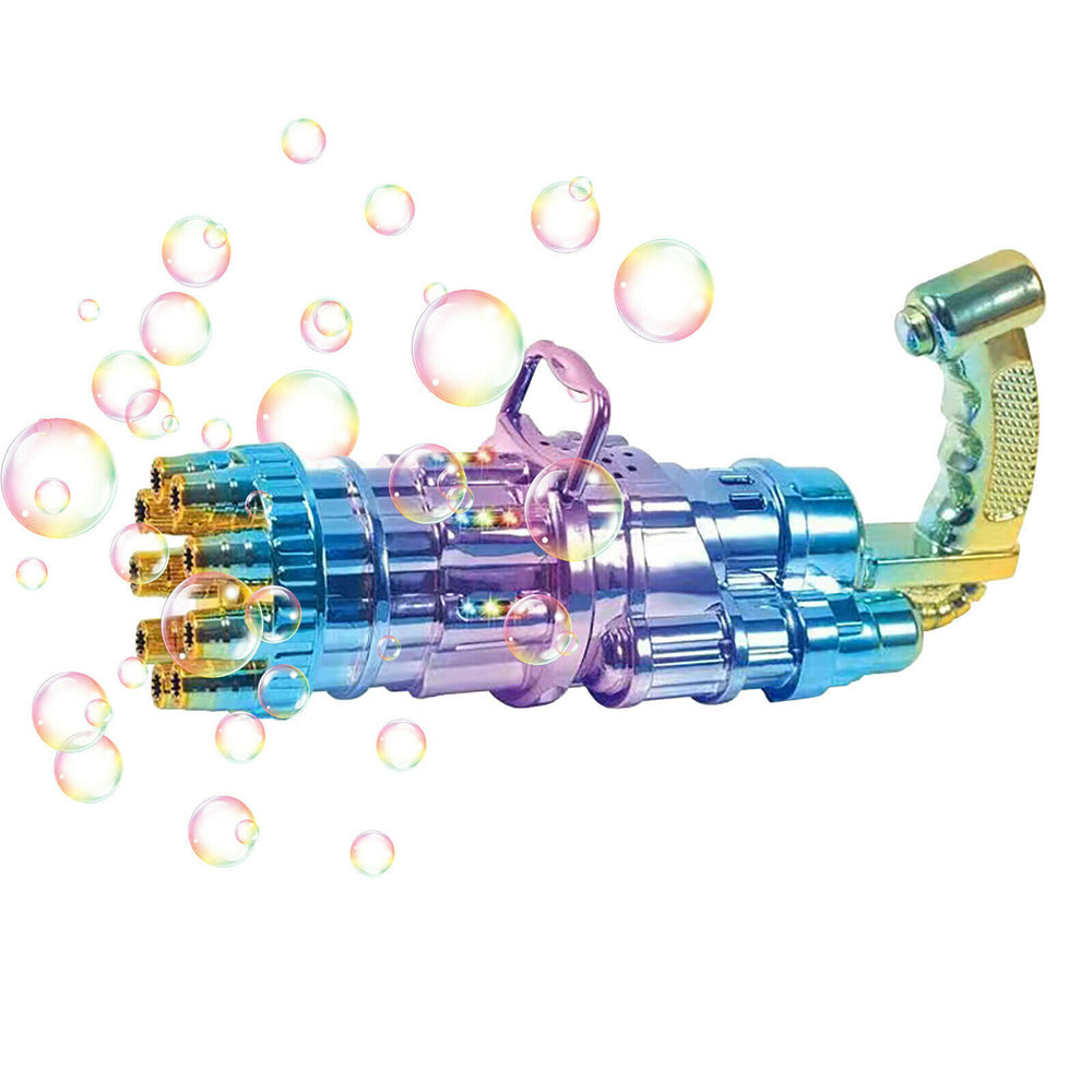 Automatic Gatling Bubble Gun Summer Soap Water Bubble Machine With Light Kid Toy Deals499
