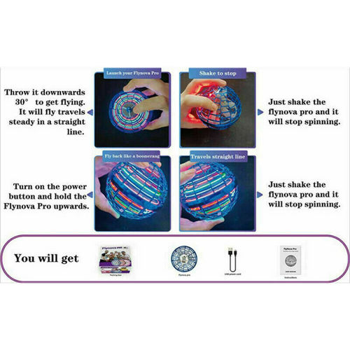 Flying Ball Flynova Pro Spinner Hand Mini Helicopter Drone Hover UFO Toys Gifts Deals499