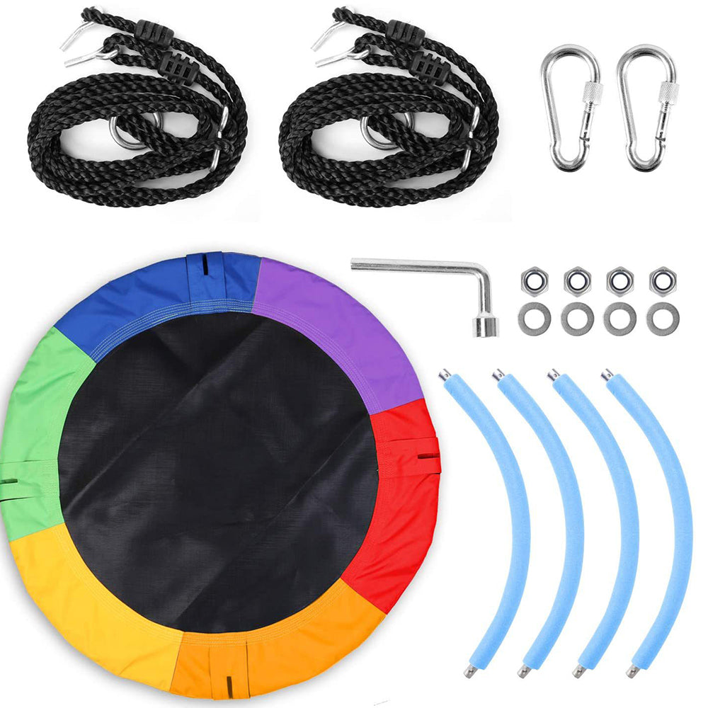 100cm Kids Flying Saucer Tree Swing Outdoor Round Swing Hammock Chair Yard Play Deals499