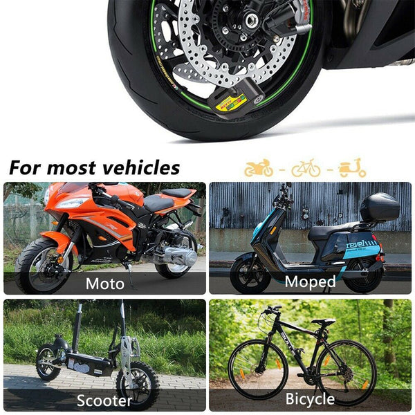 Motorcycle Alarm Disc Lock Brake Handlebar Throttle Grip Lock Bike Security Deals499