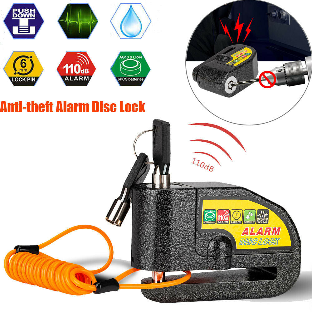 Motorcycle Alarm Disc Lock Brake Handlebar Throttle Grip Lock Bike Security Deals499