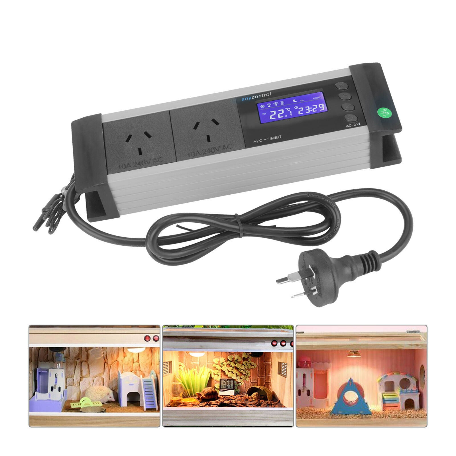 Aquarium Temp Controller Reptile Thermostat Controller Timer LCD Digital Deals499