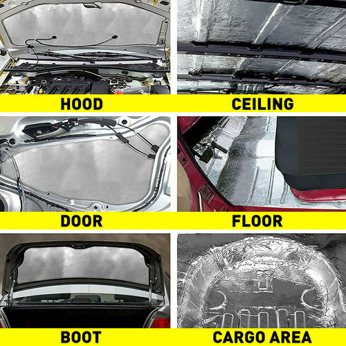 24 Sheet Self-adhesive Sound Deadener Heat Shield Insulation Deadening Mat Deals499