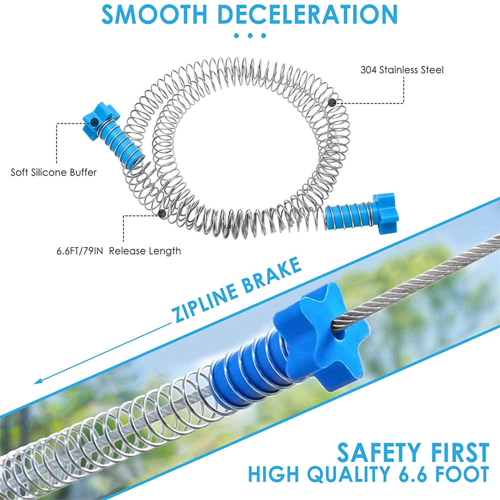 Flying Fox Zip Line Kit 24M Playground Cubby House Backyard Zipline With Seat Deals499