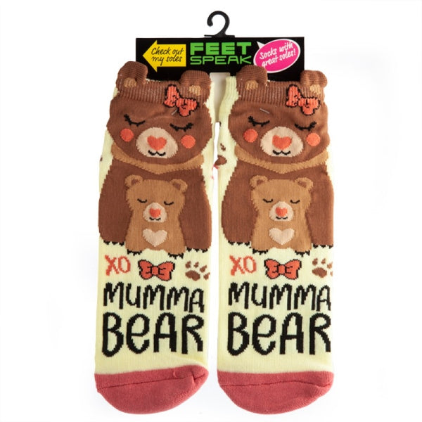 Mumma Bear Feet Speak Socks from Deals499 at Deals499