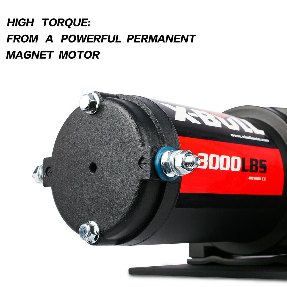 X-BULL Electric Winch 3000lbs/1360kg Wireless 12V Steel Cable ATV 4WD BOAT 4X4 Deals499