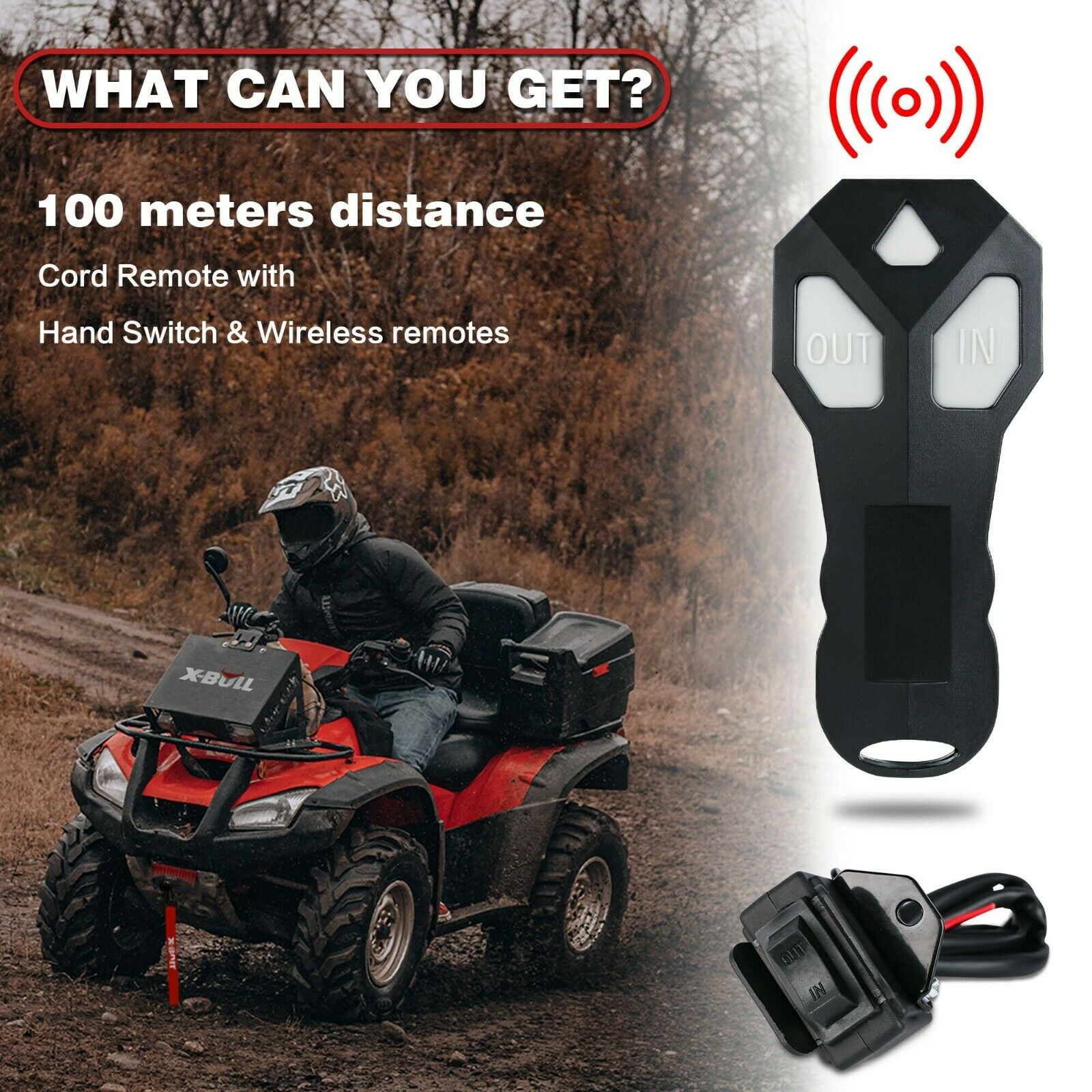 X-BULL Electric Winch 12v Synthetic Rope 4500LBS Wireless Remote ATV UTV 2041KG Deals499