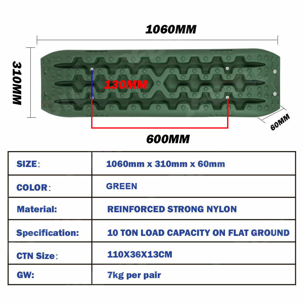 X-BULL Recovery tracks / Sand tracks / Mud tracks / Off Road 4WD 4x4 Car 2pcs Gen 3.0 - Olive Deals499