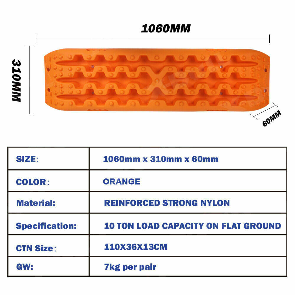 X-BULL Recovery tracks Sand 4x4 4WD Snow Mud Car Vehicles ATV 2pcs Gen 3.0 - Orange Deals499