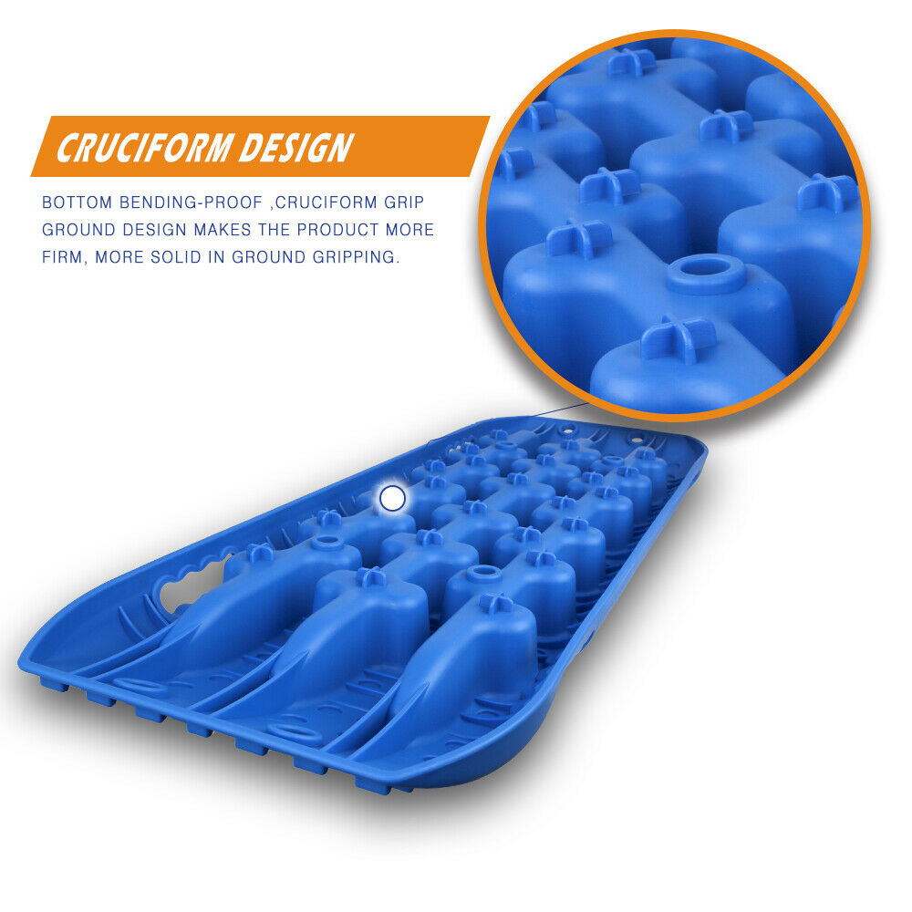 X-BULL Recovery tracks Sand tracks 2 pairs Sand / Snow / Mud 10T 4WD Gen 2.0 - blue Deals499
