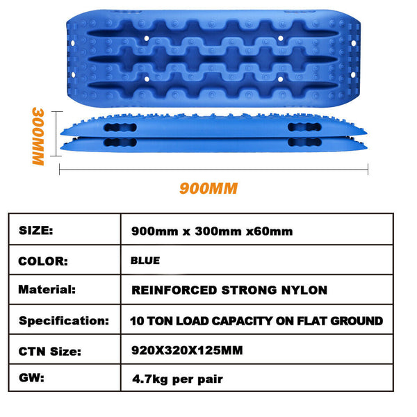 X-BULL Recovery tracks Sand tracks 2pcs Sand / Snow / Mud 10T 4WD Gen 2.0 - blue Deals499