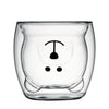 2pcs Cute Bear Mugs Double Wall Insulated Glasses for Juice Coffee Tea Milk - Happy Bear Deals499