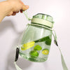 Clear Large Water Bottle Water Jug with Adjustable Shoulder Strap - Green Deals499