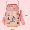 1000ml Large Water Bottle Stainless Steel Straw Water Jug with FREE Sticker Packs (White) Deals499