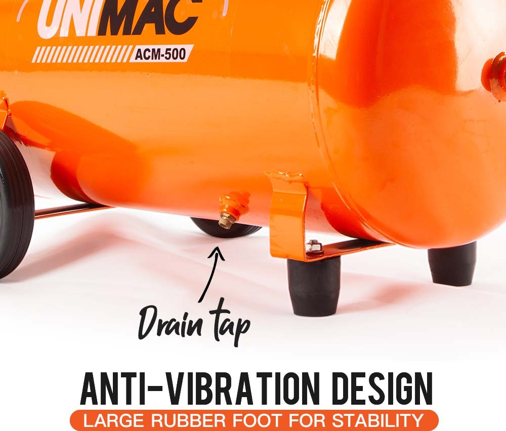 UNIMAC Air Compressor 50L 3HP Electric Portable Inflator Direct Tank Pump Oil Deals499