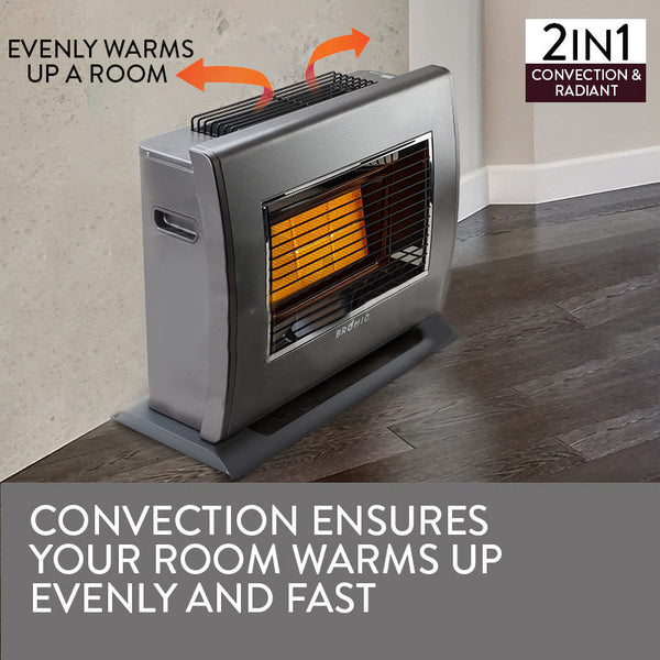 BROMIC Supaheat II Natural Gas Indoor Room Heater Portable Floor Flueless Deals499