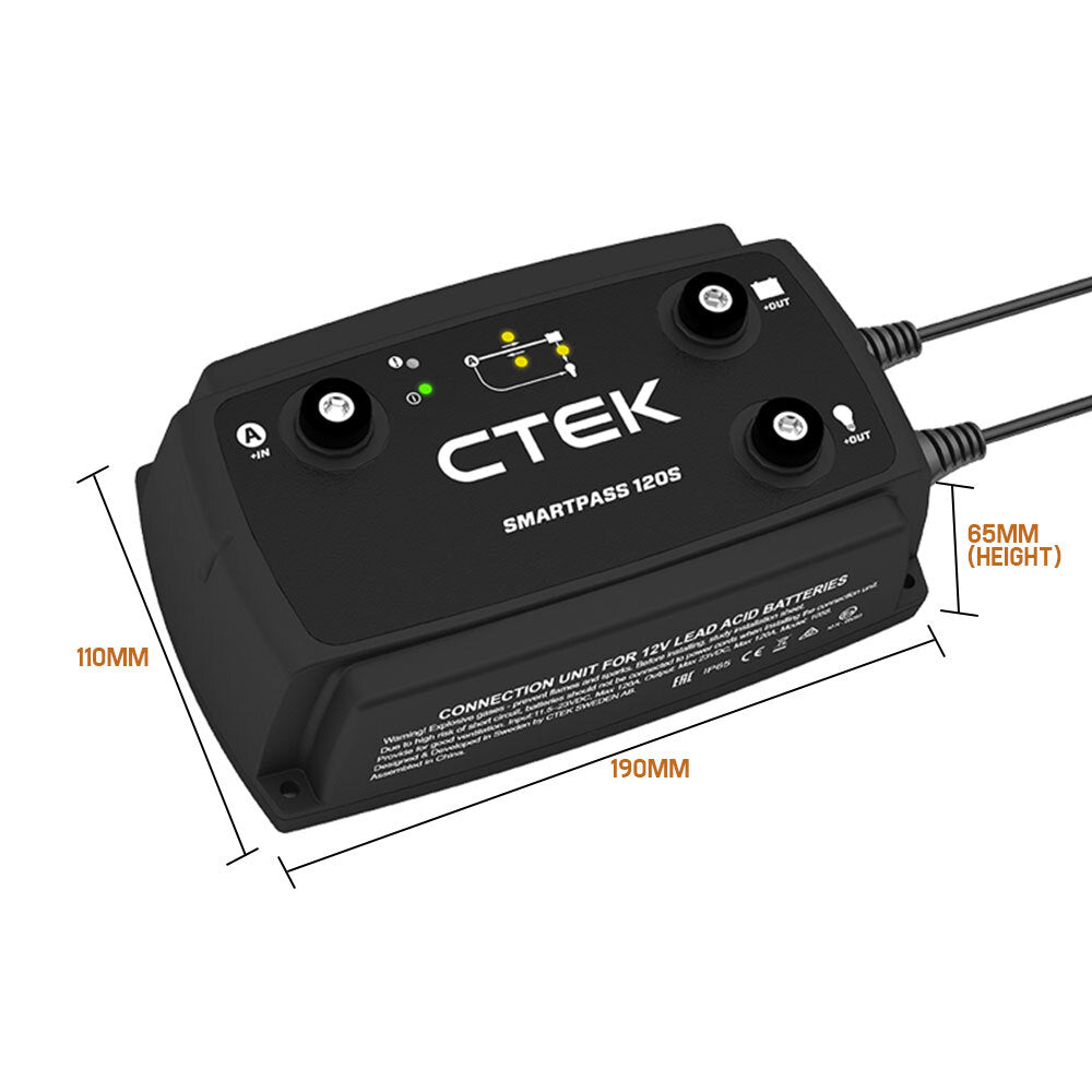 CTEK Smartpass 120S 120A Power Management System for 12V Starter Service Battery Deals499