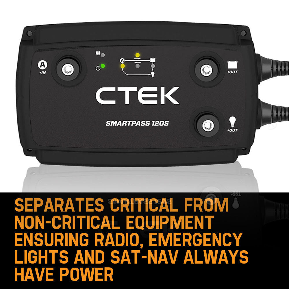 CTEK Smartpass 120S 120A Power Management System for 12V Starter Service Battery Deals499