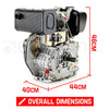 Baumr-AG 7HP DIESEL Stationary Engine 4 Stroke OHV Horizontal Shaft Motor Deals499