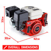 Baumr-AG 6.5HP Petrol Engine Stationary Motor OHV Horizontal Shaft Electric Start Recoil Deals499
