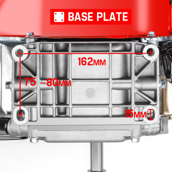 Baumr-AG 6.5HP Petrol Engine Stationary Motor OHV Horizontal Shaft Electric Start Recoil Deals499