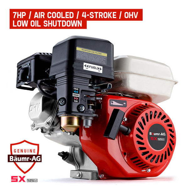Baumr-AG 7HP Petrol Stationary Engine OHV 4-Stroke Horizontal Shaft Replacement Motor Deals499