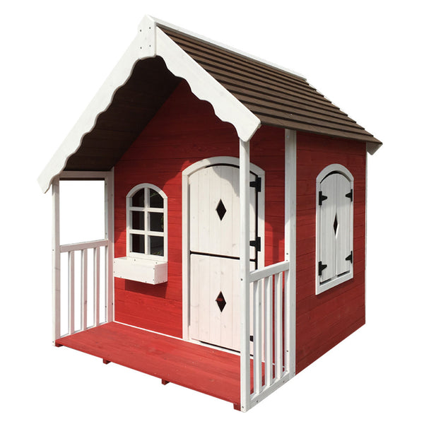 ROVO KIDS Cubby House Wooden Cottage Outdoor Furniture Playhouse Children Toy Deals499