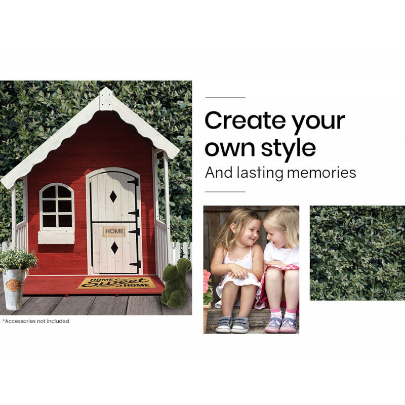 ROVO KIDS Cubby House Wooden Cottage Outdoor Furniture Playhouse Children Toy Deals499