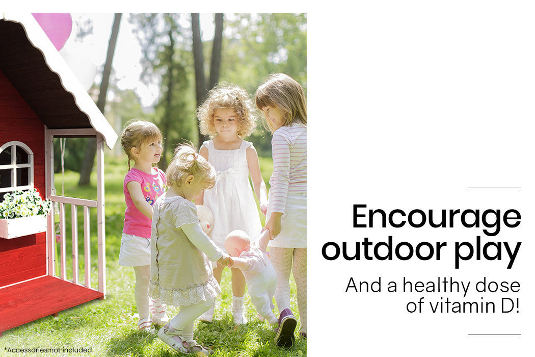 ROVO KIDS Cubby House Wooden Cottage Outdoor Furniture Playhouse Children Toy Deals499