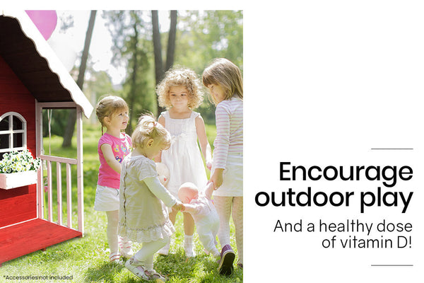 ROVO KIDS Cubby House Wooden Cottage Outdoor Furniture Playhouse Children Toy Deals499