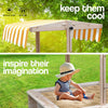 ROVO KIDS Sandpit Toy Box Canopy Wooden Outdoor Sand Pit Children Play Cover Deals499