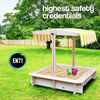 ROVO KIDS Sandpit Toy Box Canopy Wooden Outdoor Sand Pit Children Play Cover Deals499
