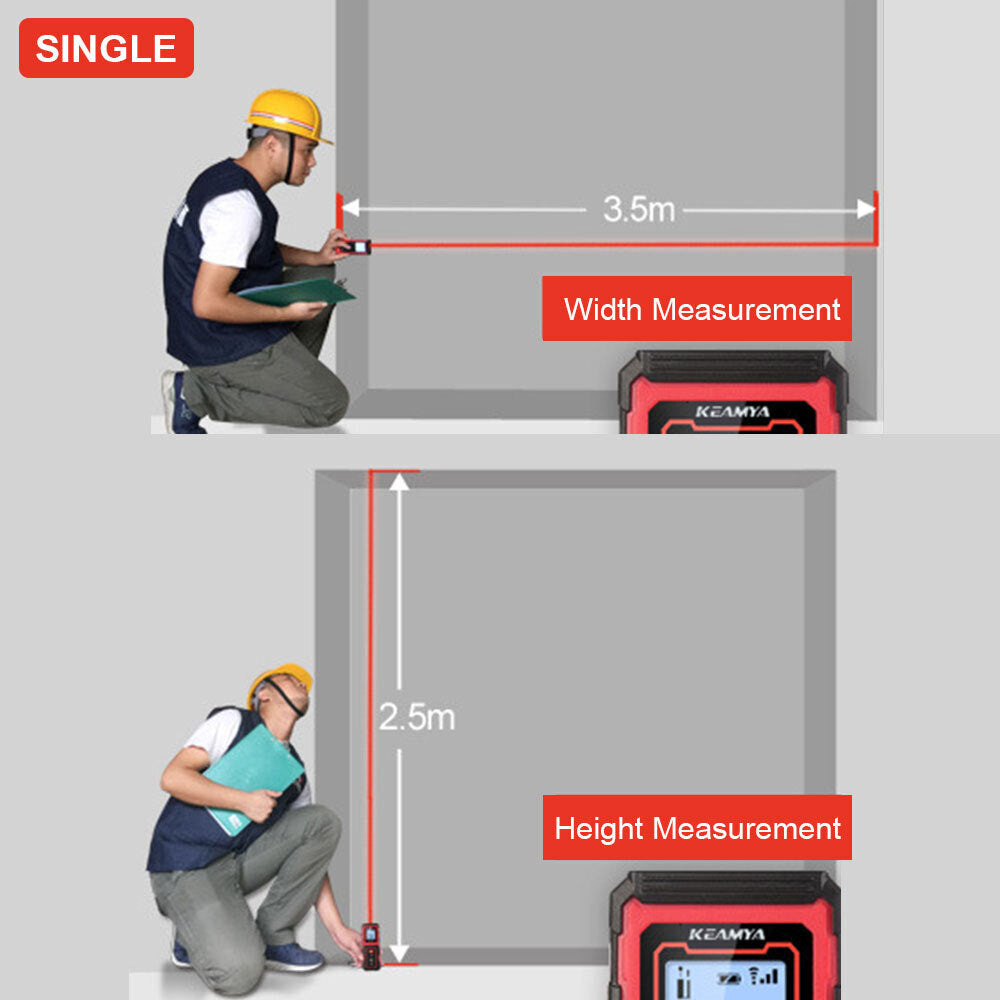 KEAMYA 40m Laser Distance Measurer Meter Range Finder Area Volume Digital Deals499
