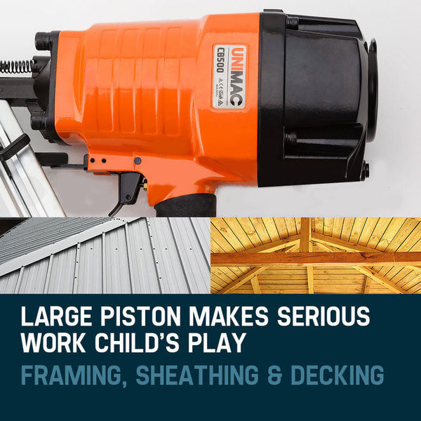 UNIMAC Construction Framing Nail Gun - Heavy Duty Air Nailer Pneumatic Deals499