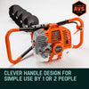 Baumr-AG Post Hole Digger 62CC Posthole Earth Auger Fence Borer Petrol Drill Bit Deals499